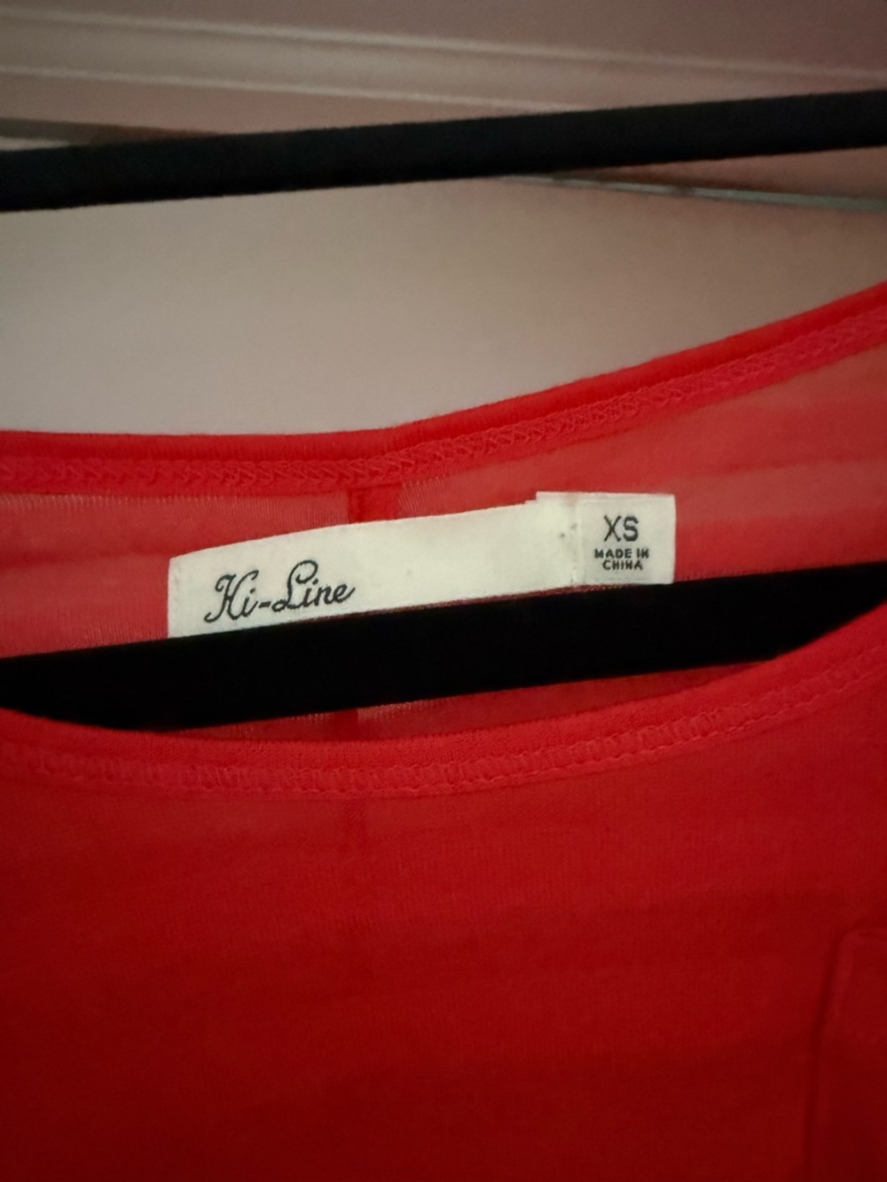 Madewell Red Sheer Stripe Pocket Tee - Picture 2 of 3